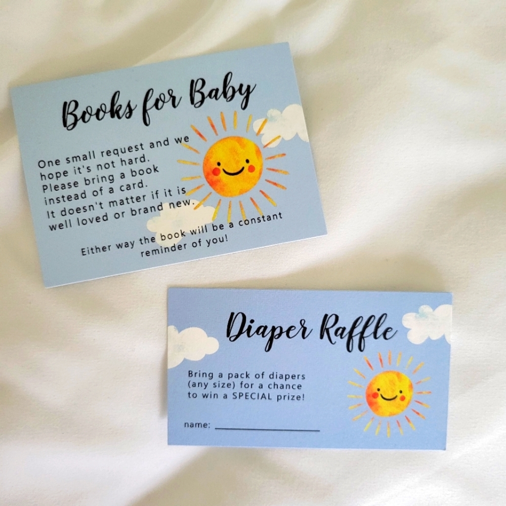 Sunshine Baby Shower Cards